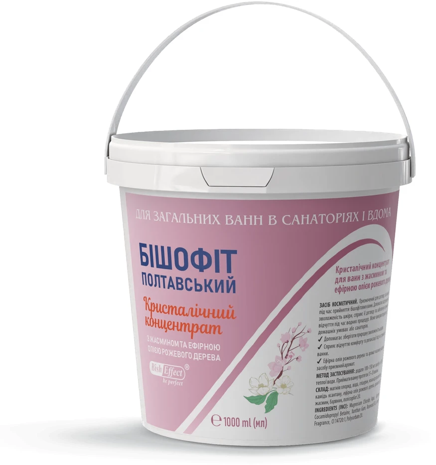 Žardin Kosmetik Kristalinis vonios koncentratas Poltavos Bišofitas su rožmedžių ir jazminų eteriniais aliejais, 1000 ml