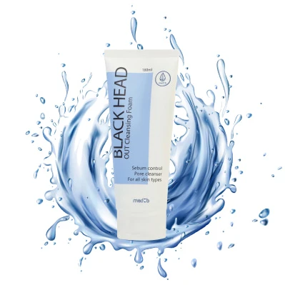 Medb Co Kreminis putojantis prausiklis valantis inkštirus Juodas Head MedB, 180ml
