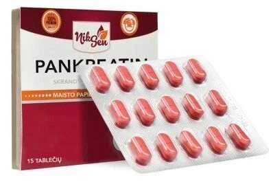 Niksen Pankreatin 200mg, 15 tablečių