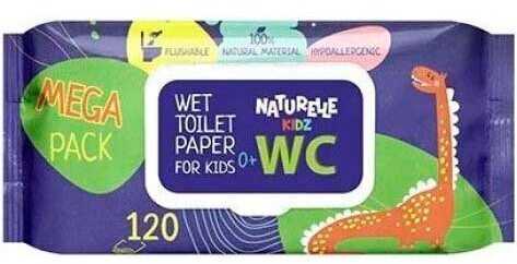 Sunvita Group Drėgnas tualetinis popierius Naturelle For Kids 0+, 120 vnt.