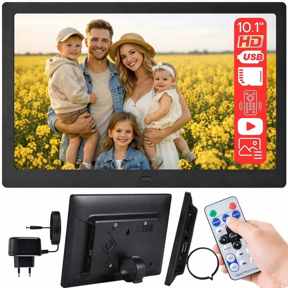 10" IPS HD skaitmeninis nuotraukų rėmelis