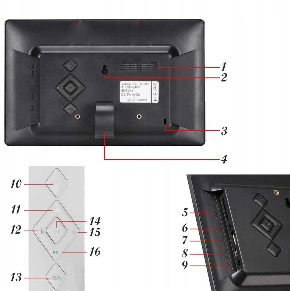 10" IPS HD skaitmeninis nuotraukų rėmelis