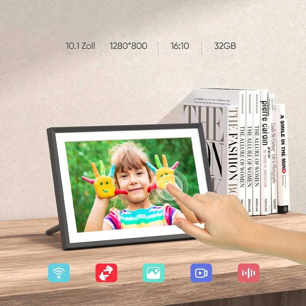 10" WiFi skaitmeninis nuotraukų rėmelis su video ir 32GB