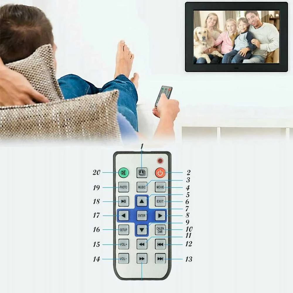 10.1" FRAMEO skaitmeninis nuotraukų rėmelis juodas