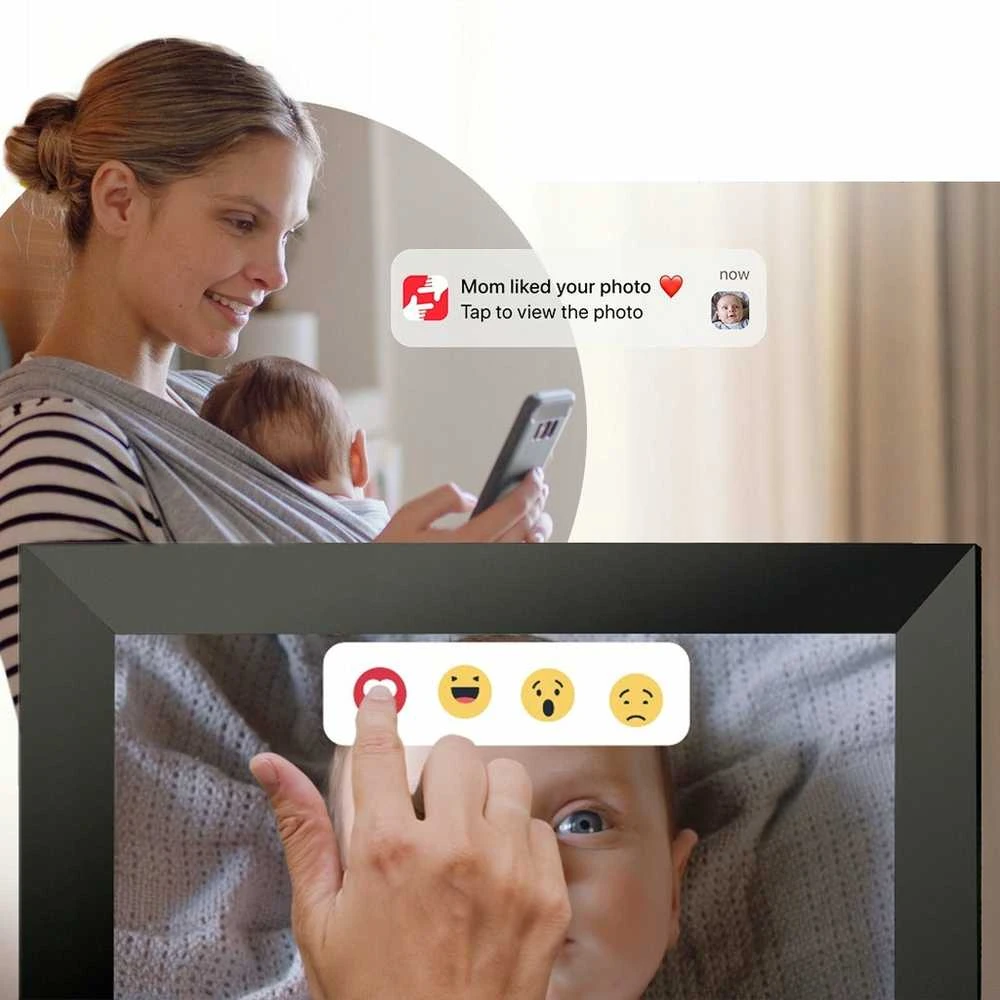 10.1" rožinis skaitmeninis nuotraukų rėmelis su WiFi