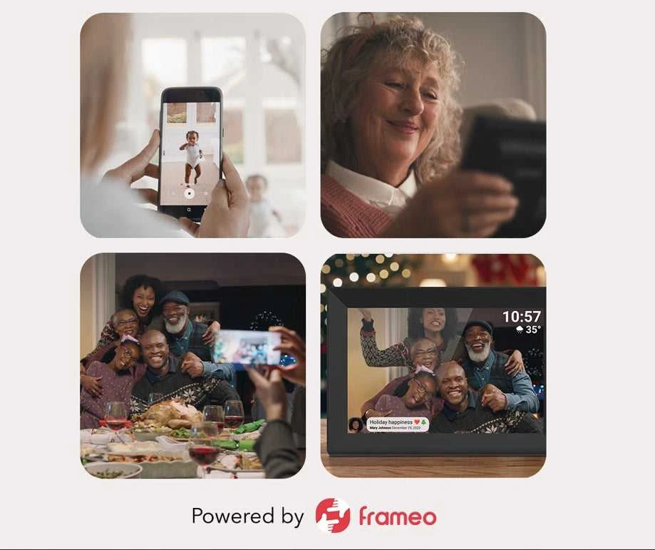 10.1" rožinis skaitmeninis nuotraukų rėmelis su WiFi