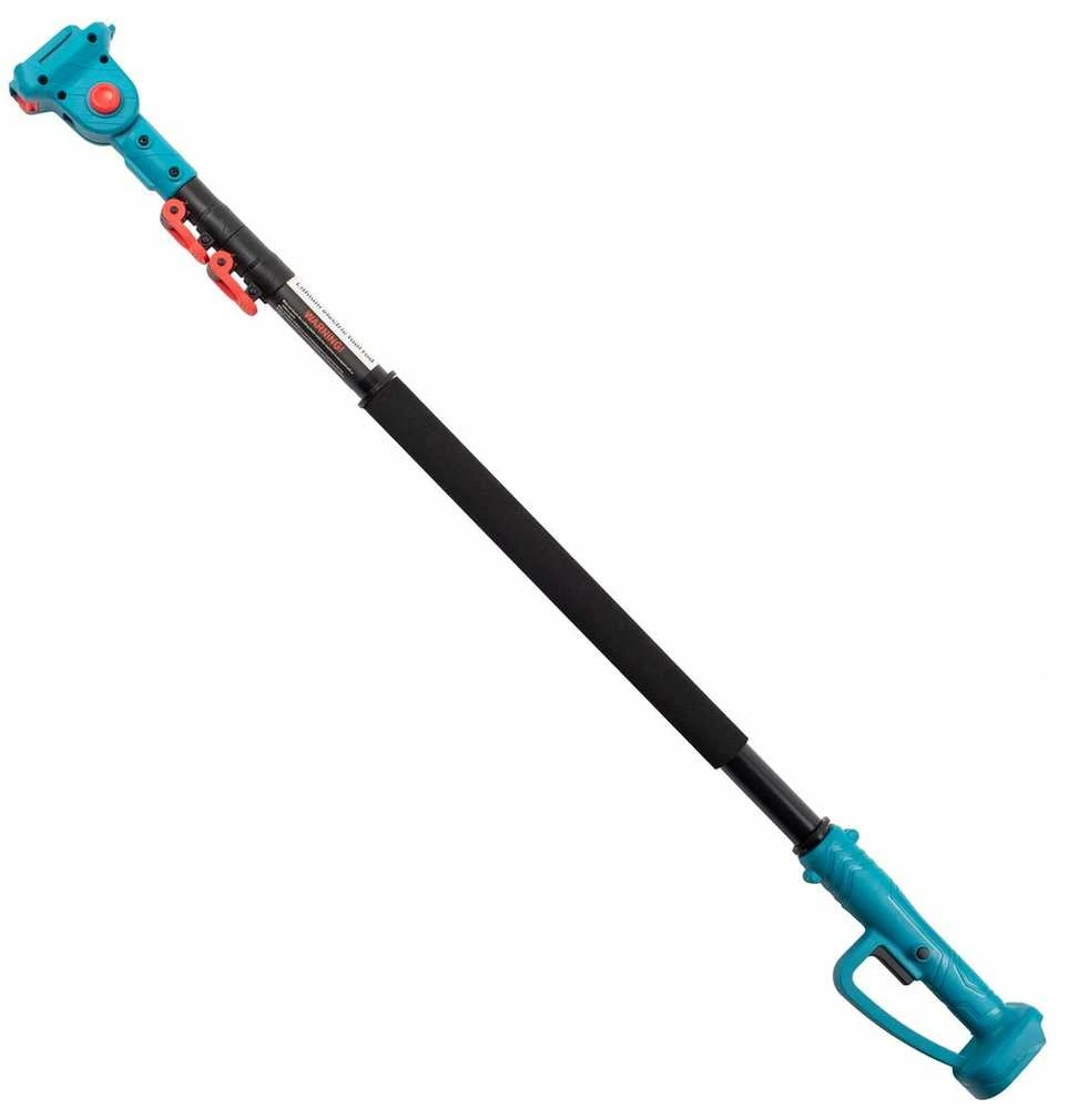 15 cm pjūklo rinkinys + genėjimo žirklės + akumuliatorinė teleskopinė ranka 4 m, 2 akumuliatoriai