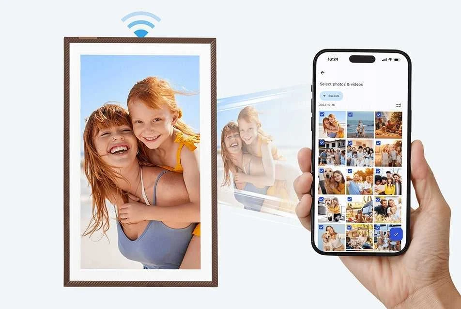 15.6" didelis WiFi skaitmeninis nuotraukų rėmelis