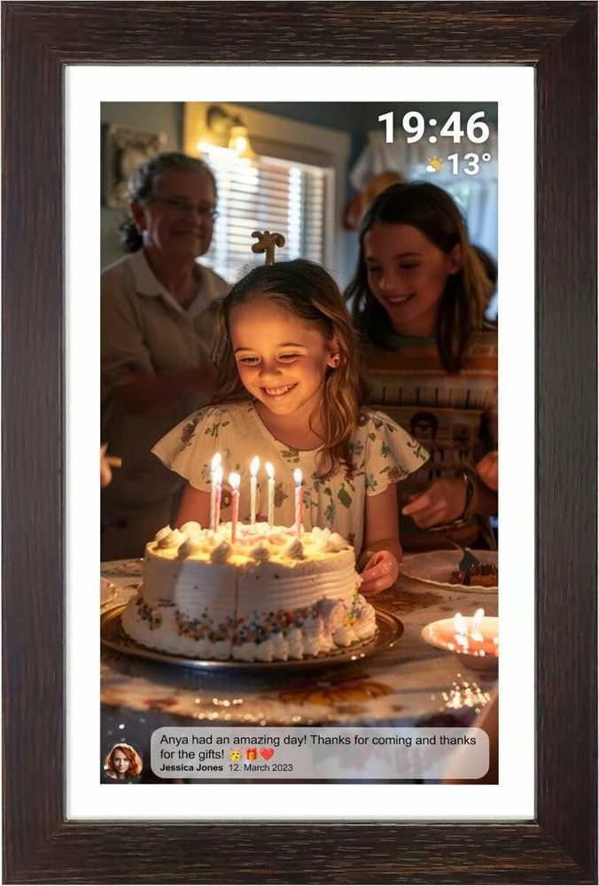 15.6" rudas skaitmeninis nuotraukų rėmelis