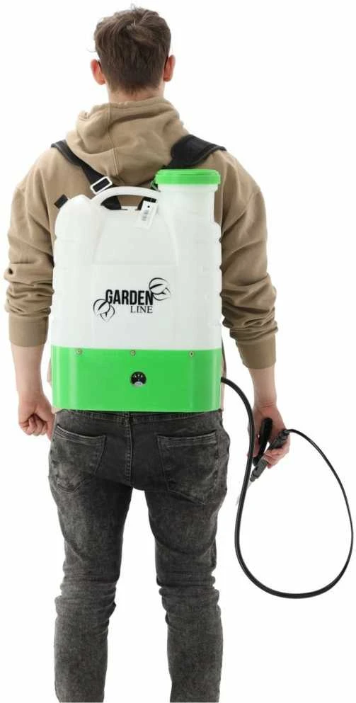 16L elektrinis kuprinis purkštuvas su antgaliais