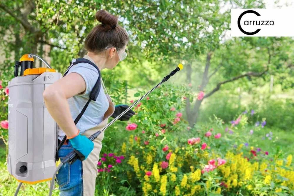 16L kuprinis purkštuvas su reguliuojamu slėgiu