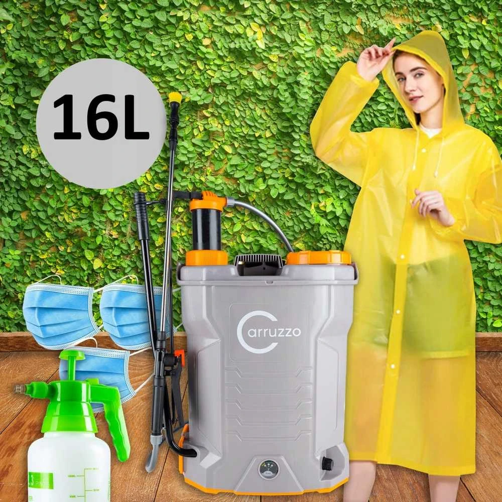 2 viename akumuliatorinis ir slėginis sodo purkštuvas 16 l