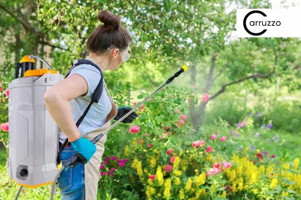 2 viename akumuliatorinis ir slėginis sodo purkštuvas 16 l