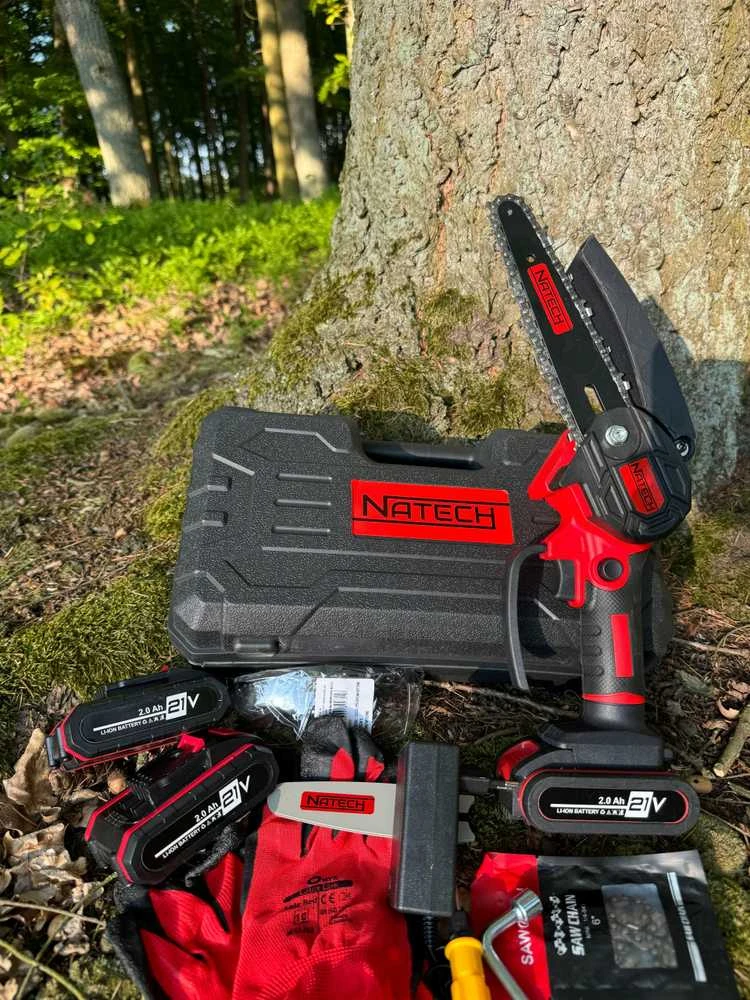 6 colių NATECH 2.0 elektrinis mini grandininis pjūklas