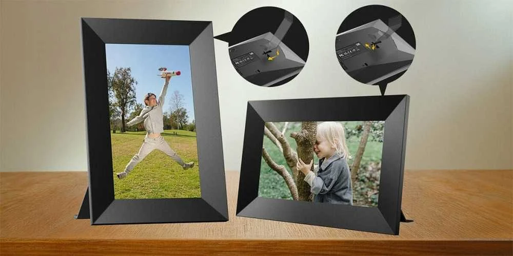 7" juodas skaitmeninis nuotraukų rėmelis