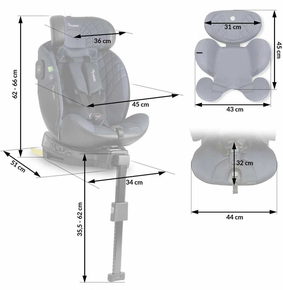 Aero 360 pasukama kėdutė 0-36 kg