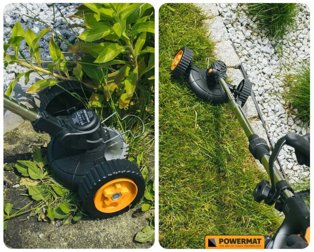 Akumuliatorinė krūmapjovė su ratukais, 2x 4Ah 21V rinkinys