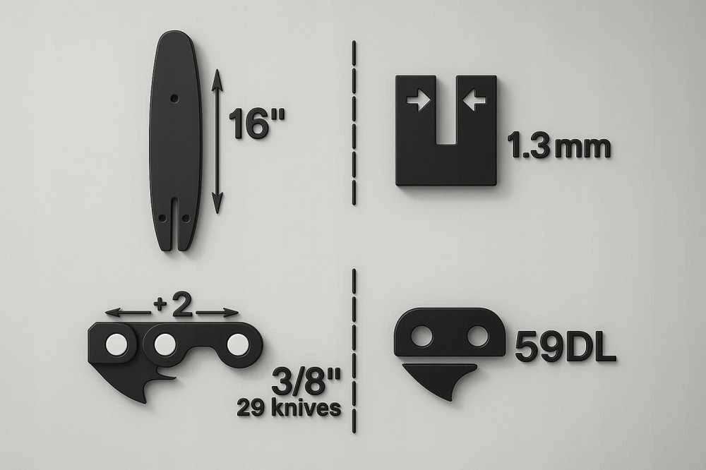 Akumuliatorinis elektrinis grandininis pjūklas 40 cm su 2x 4Ah baterijomis