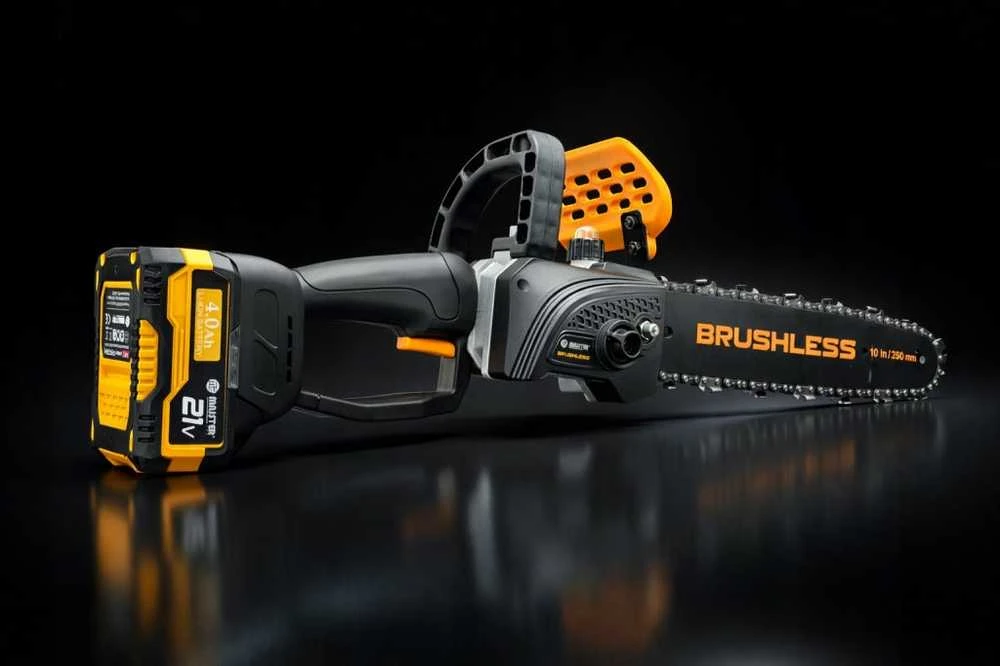 Akumuliatorinis elektrinis grandininis pjūklas 2x 4Ah Majster PRO