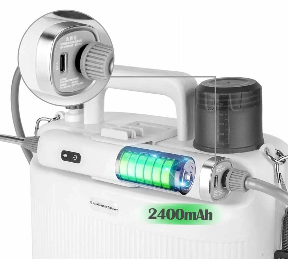 Akumuliatorinis elektrinis kuprininis slėginis sodo purkštuvas 5 l
