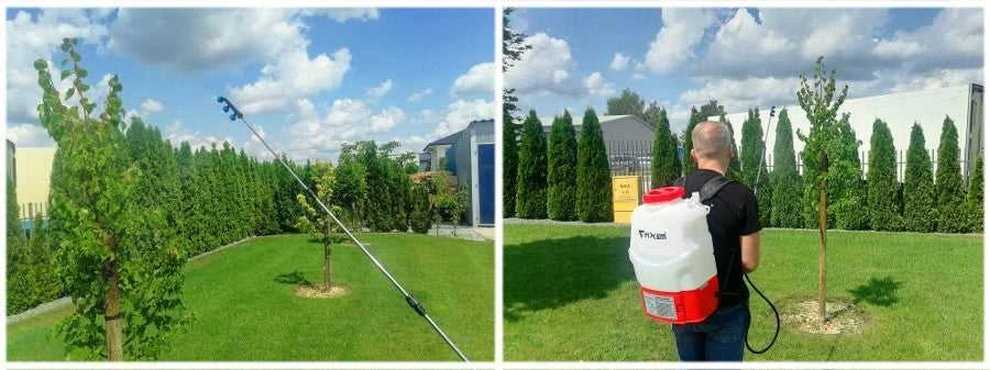 Akumuliatorinis elektrinis kuprinis purkštuvas su 4 antgaliais