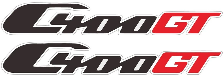 Bmw Motorcycle Stickers Motorolerio logotipo lipdukai BMW C400 GT, spausdinto dizaino, juodos ir raudonos spalvos, 2 vnt.