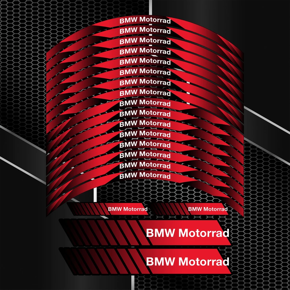 BMW sportinių motociklų ratlankių dekoratyviniai lipdukai
