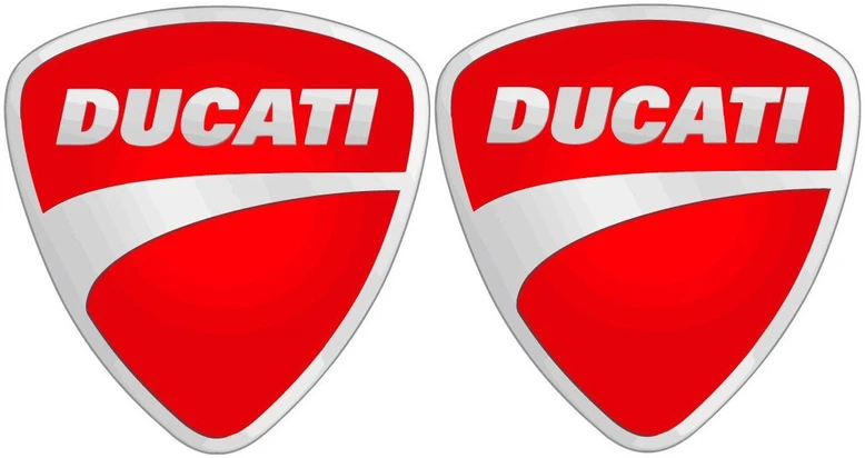 Ducati Stickers Motociklo logotipo lipdukai Ducati, retro stiliaus, 2 vnt.