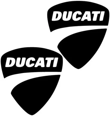 Ducati Stickers Motociklo logotipo lipdukai Ducati Logo V2, degalų bakui, 2 vnt.