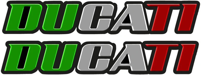 Ducati Stickers Motociklo logotipo lipdukai Ducati, 2 vnt.