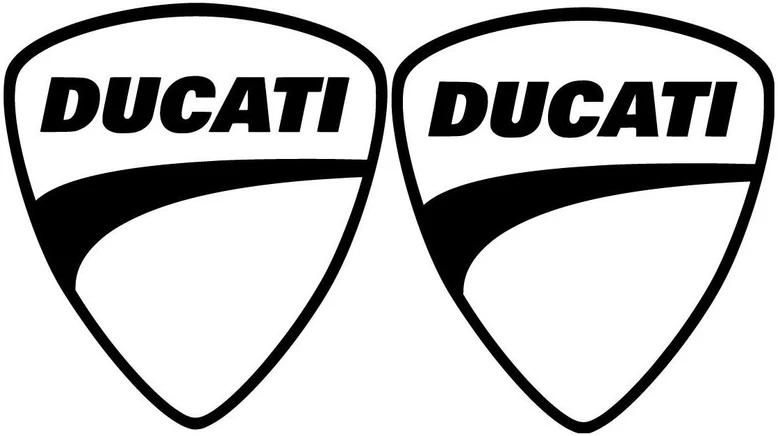 Ducati Stickers Motociklo logotipo lipdukai Ducati, degalų bakui, 2 vnt.