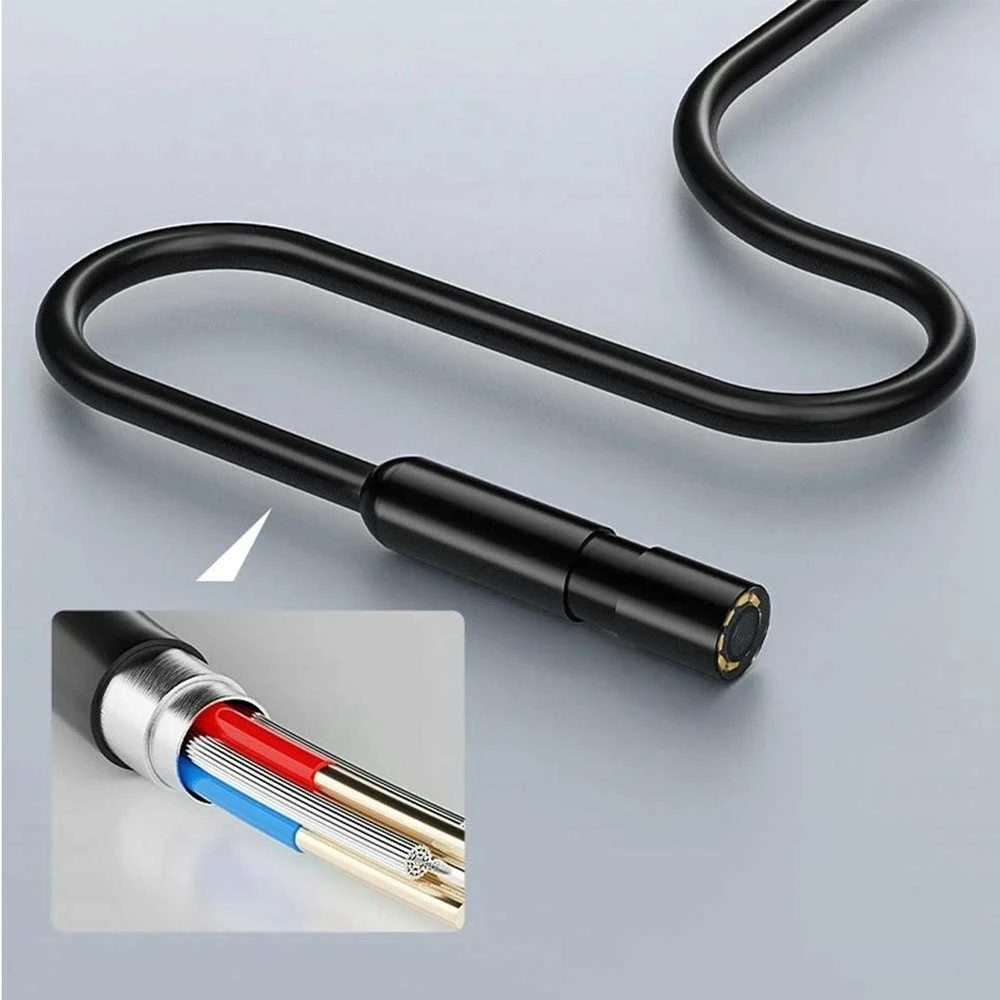 Endoskopinė vamzdžių apžiūros kamera dirbtuvėms su IPS ekranu, USB-C, 5 m