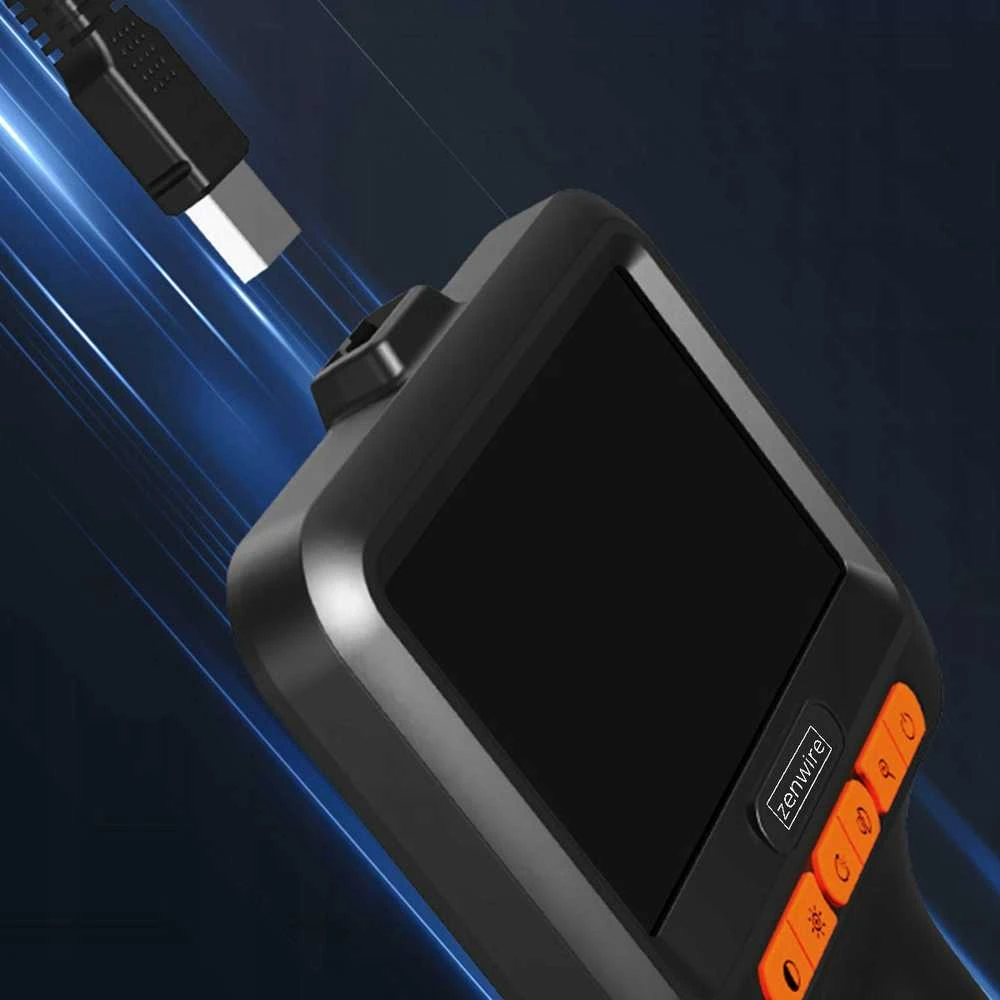 Endoskopinė vamzdžių apžiūros kamera dirbtuvėms su IPS ekranu, USB-C, 5 m
