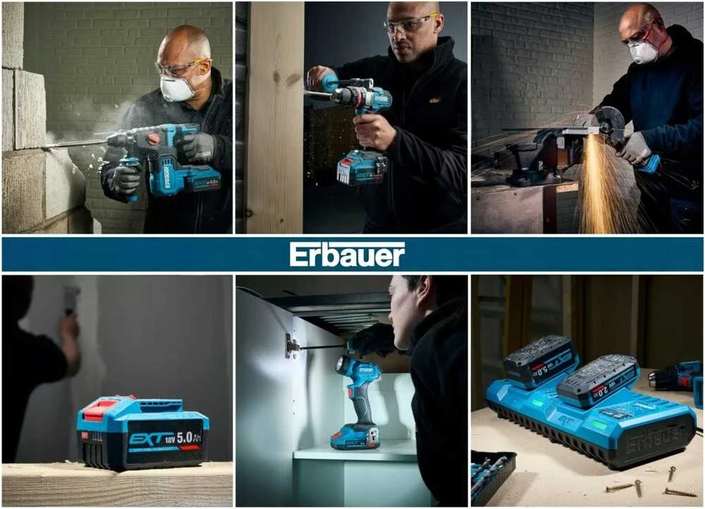 Erbauer G2 15in1 įrankių rinkinys su baterijomis