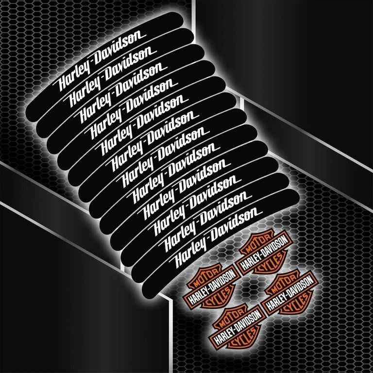 Harley-Davidson ratlankių lipdukų rinkinys