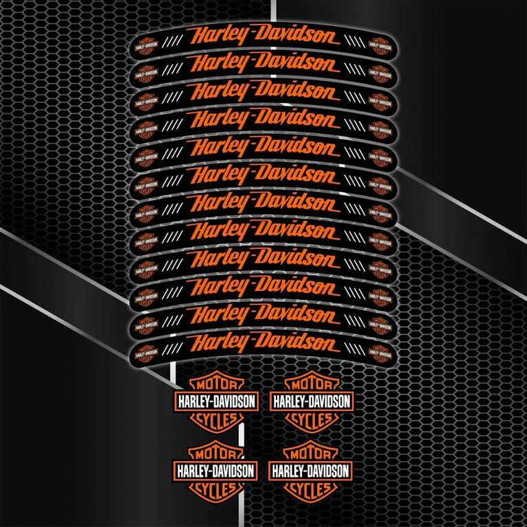 Harley-Davidson ratlankių lipdukų rinkinys