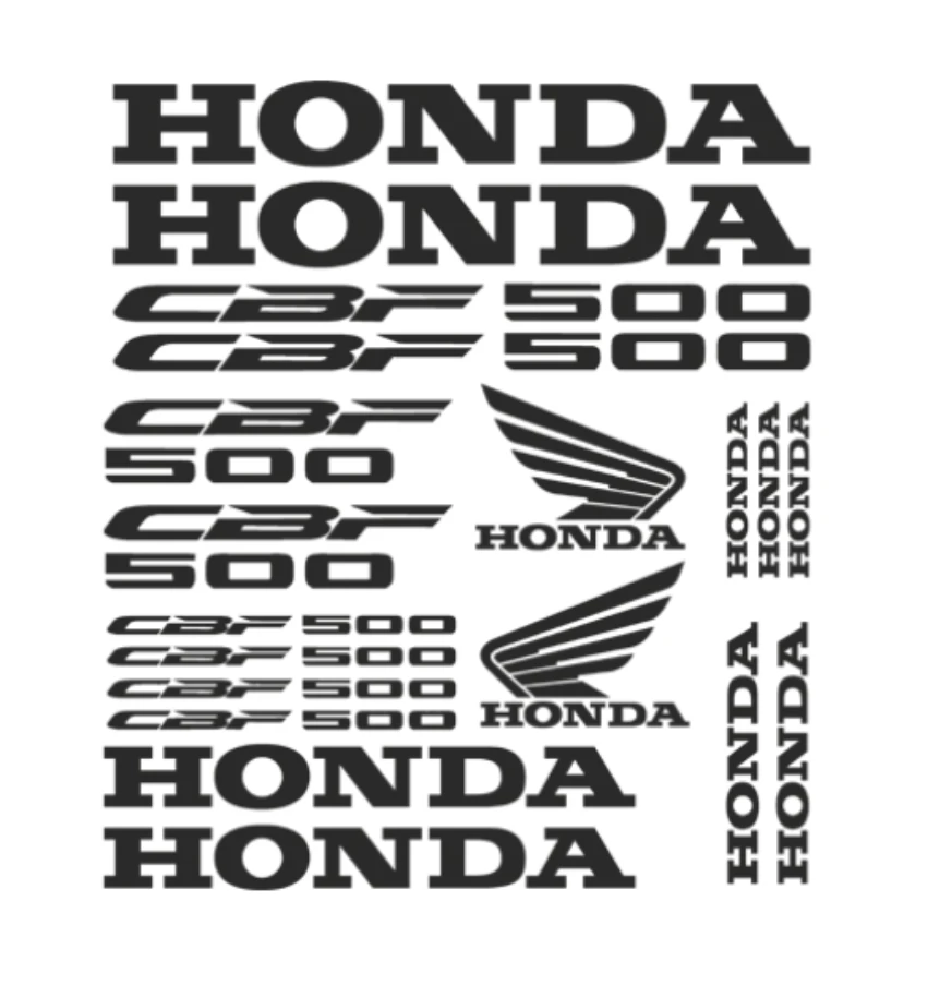 Honda CBF 500 motociklo logotipo lipdukų rinkinys, vinilo lipdukai
