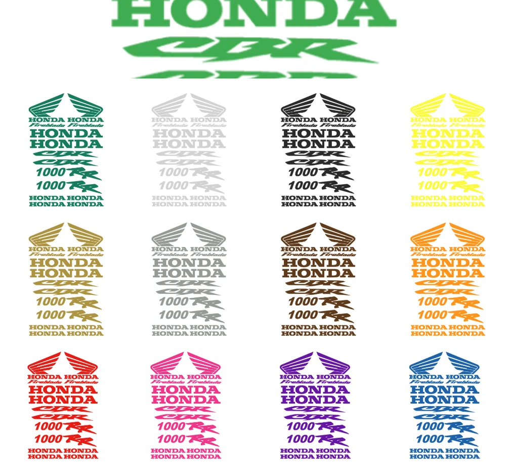 HONDA CBR 1000 FIREBLADE motociklo logo lipdukų rinkinys