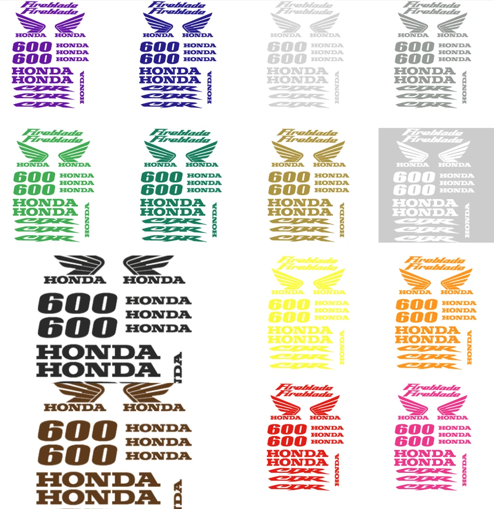 HONDA CBR 600 FIREBLADE motociklo logo lipdukų rinkinys