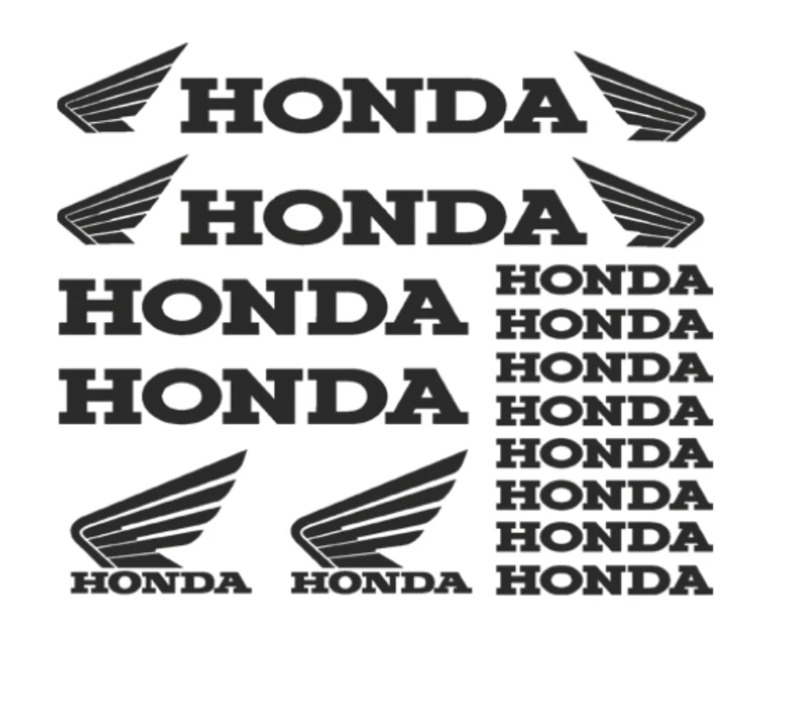 HONDA motociklo logotipo lipdukų rinkinys, vinilo lipdukai