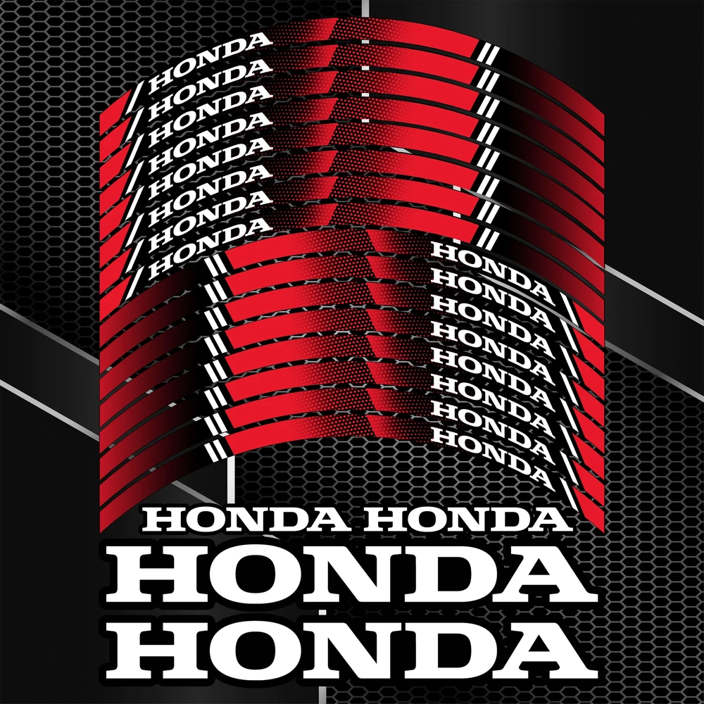 Honda motociklų ratlankių lipdukai universalus =rinkinys