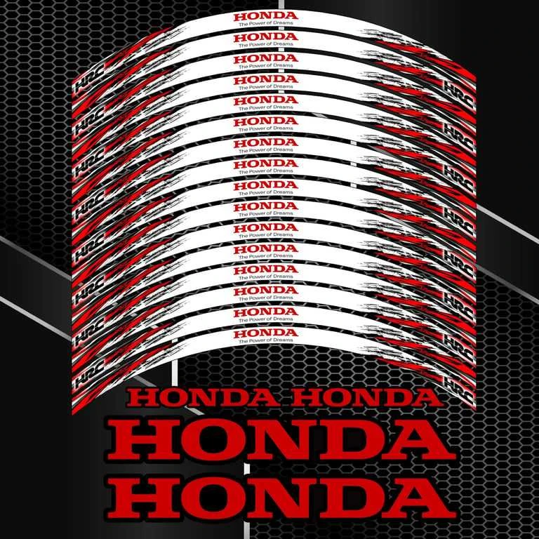 HONDA sportinių moto ratų lipdukai – ryškus ir matomas dizainas
