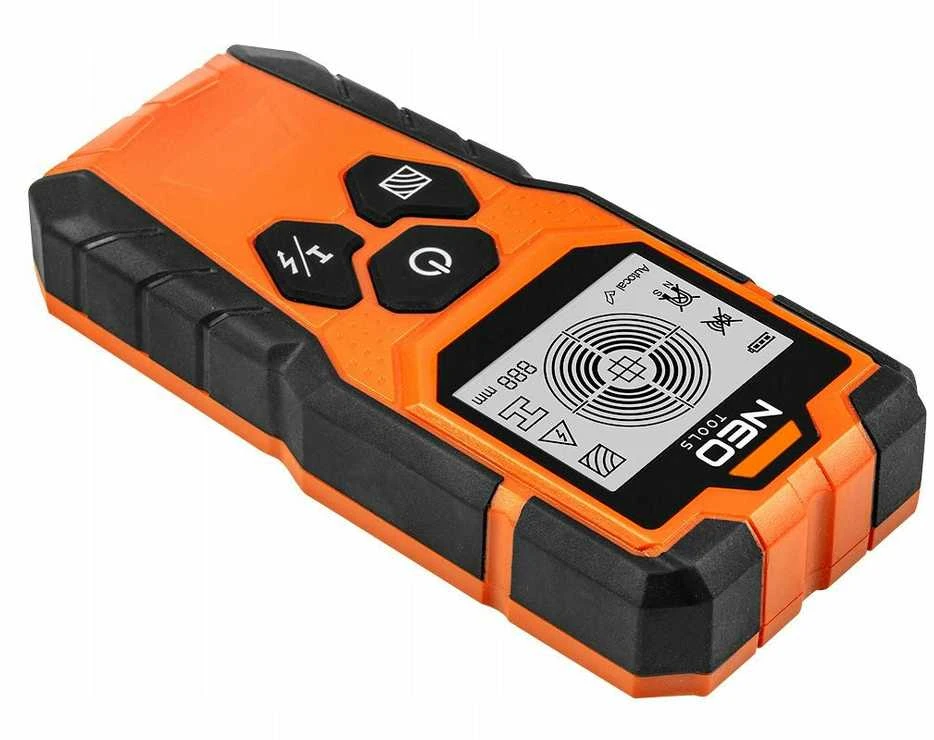 Kabelių ir laidų detektorius sienose | LCD | 3in1 | Metalo, laidų ir medienos ieškiklis