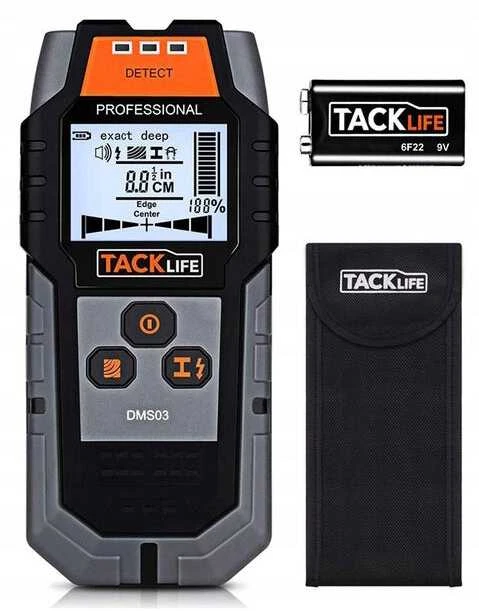 Kabelių ir laidų detektorius sienose | LCD | 4in1 | Metalo, laidų ir medienos ieškiklis