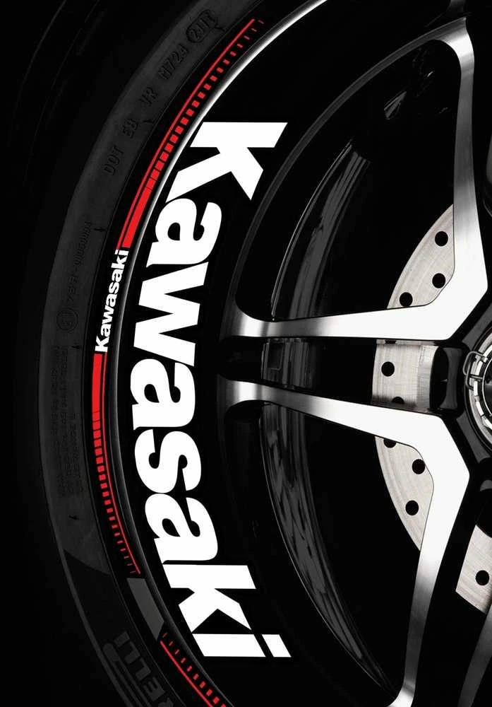 Kawasaki NINJA ratlankių lipdukai – įvairių spalvų pasirinkimas