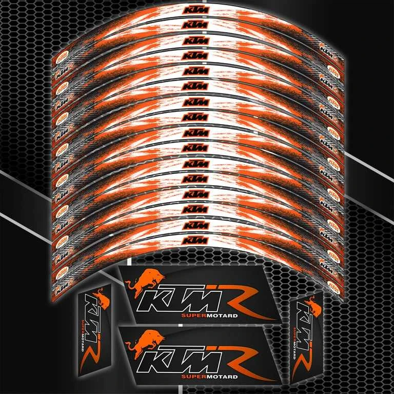 KTM motociklo ratlankių lipdukų rinkinys
