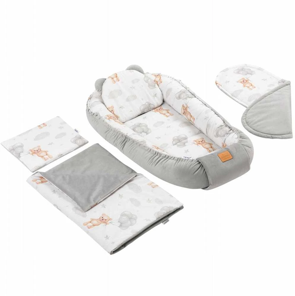 KŪDIKIO RINKINYS 5 viename KOKONAS MUSLINAS MEDVILNĖ AKSOMAS Dvipusis JUKKI COMFORT
