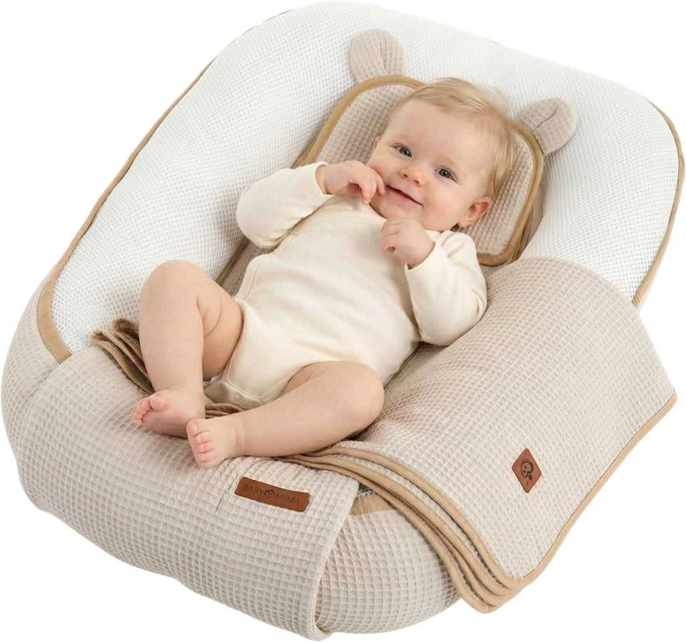 Kūdikių „Cocoon Air 3D“ saugaus miego komplektas, lizdelis, žaidimų aikštelės komplektas, „BabyMam“