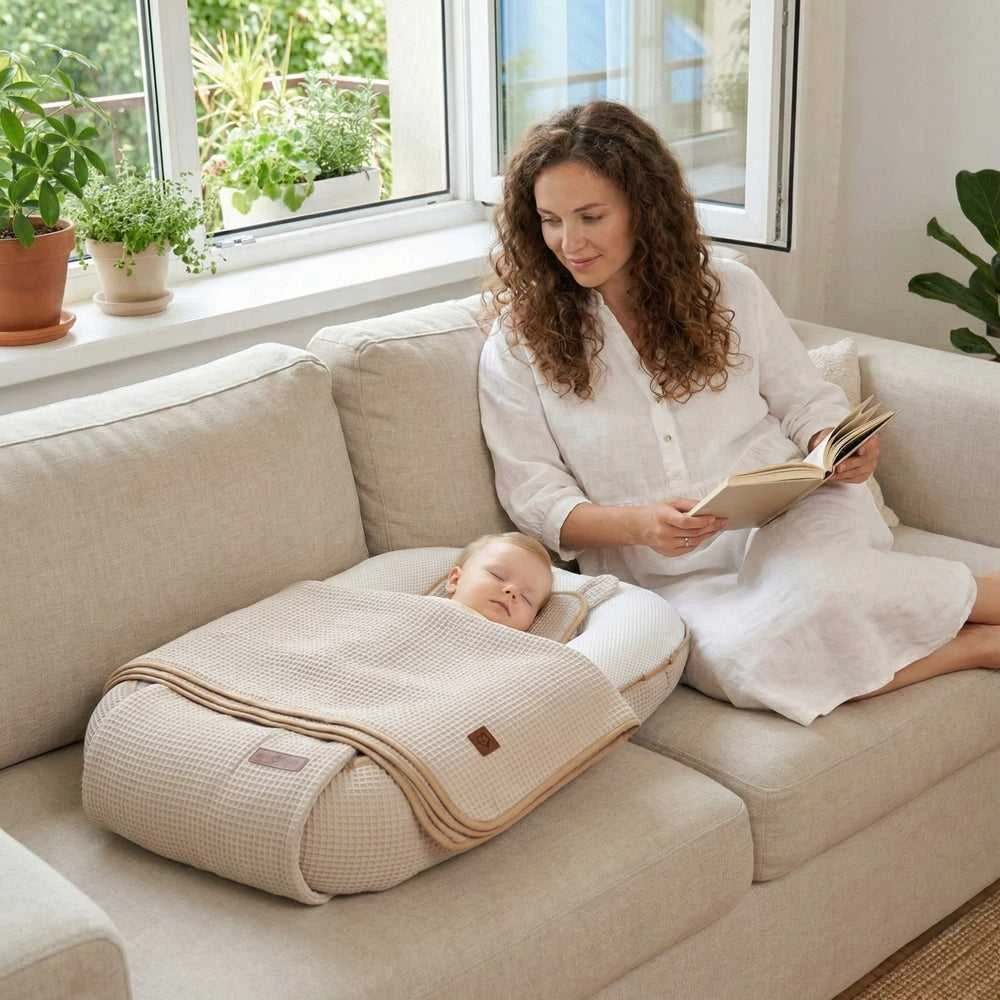 Kūdikių „Cocoon Air 3D“ saugaus miego komplektas, lizdelis, žaidimų aikštelės komplektas, „BabyMam“