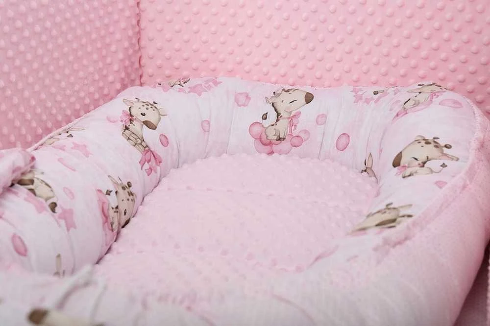 Kūdikių kokonų lizdelis „Minky“ rinkinys XXL „BabyMam“ 7 dalys